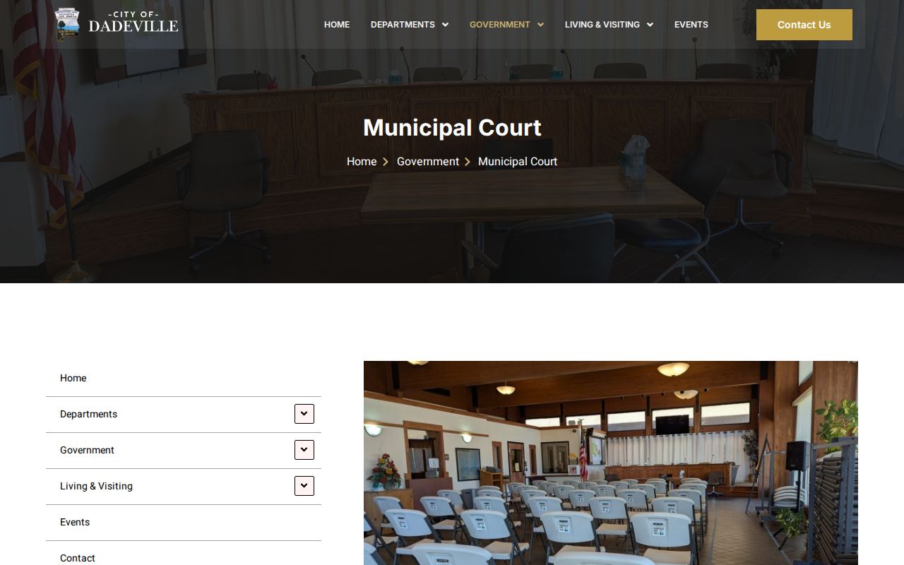 Dadeville criminal records municipal court information page