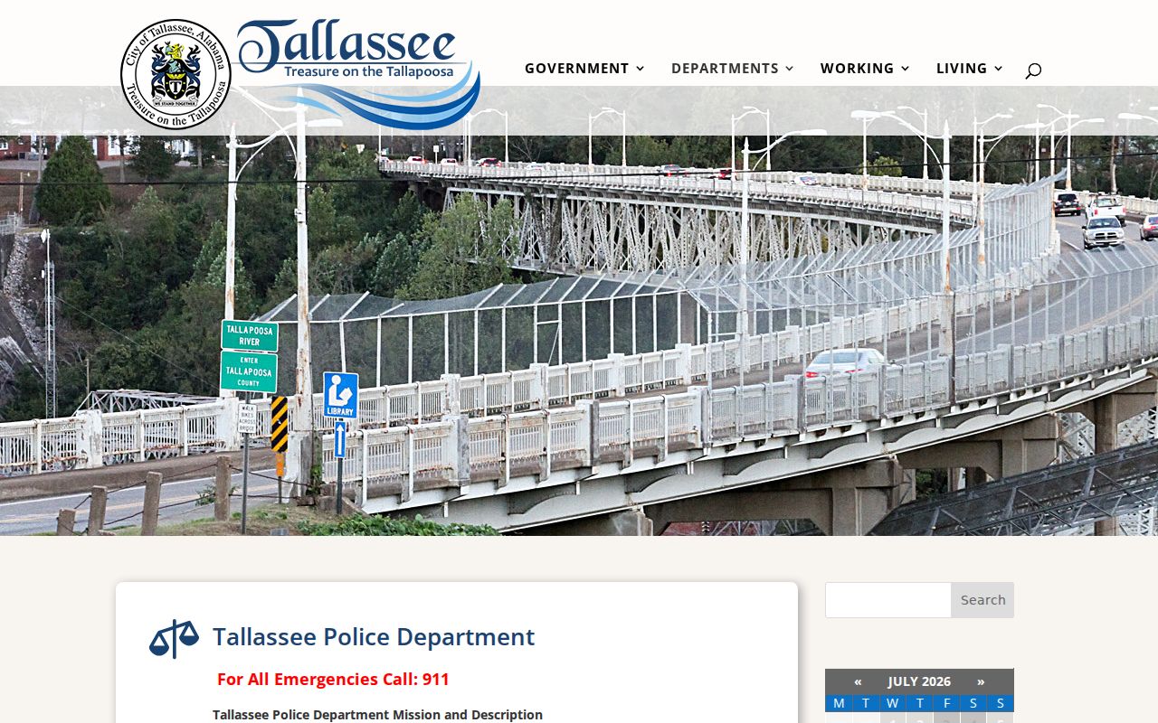 Tallassee criminal records police department contact page
